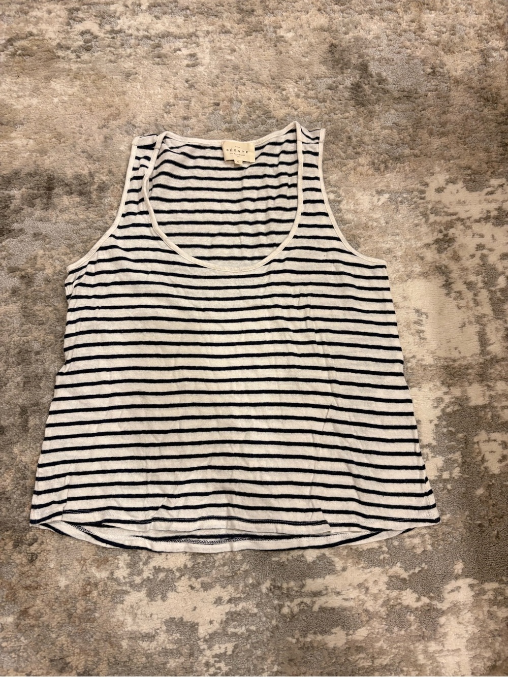 Striped Scoop Neck Tank Top sezane paris